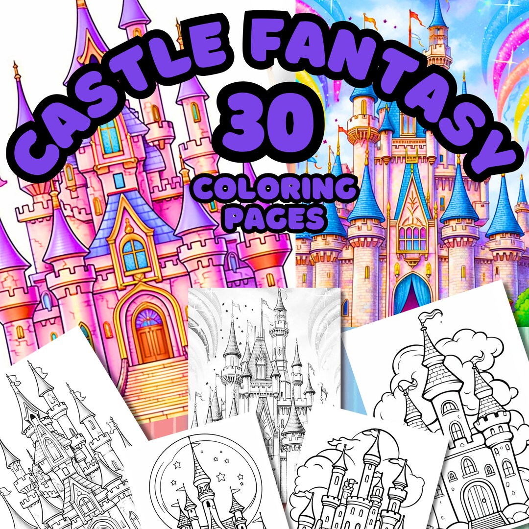 Castle Coloring Pages for Adults & Kids: Beautiful Castles Book ...