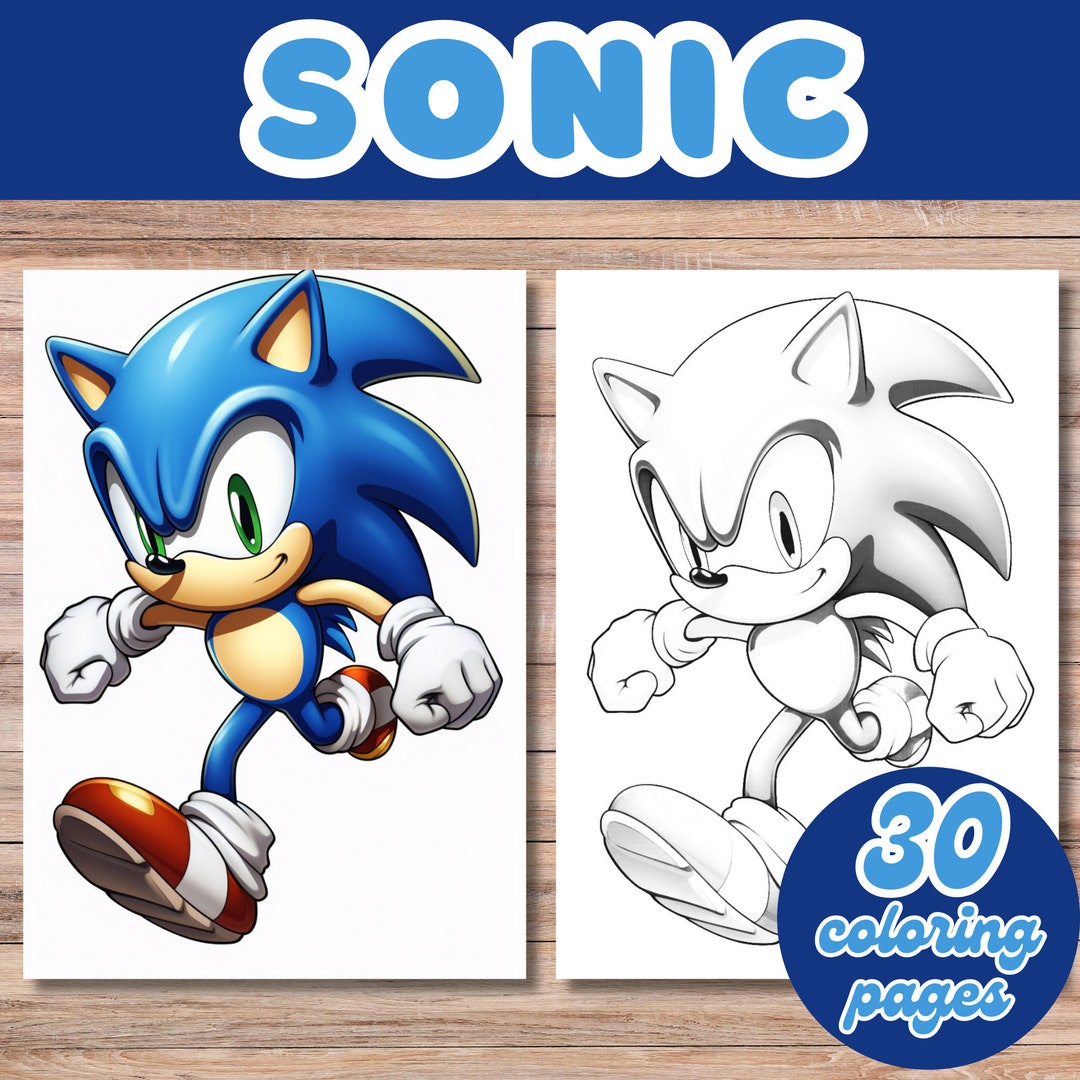 Sonic Coloring Pages Sonic the Hedgehog Coloring Pages Etsy Canada