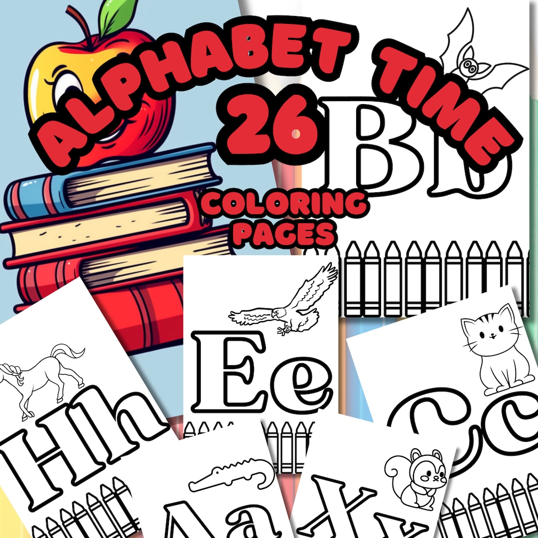 ABC Color Pages: Alphabet & Animal Coloring, Preschool Worksheets ...