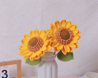 Crochet Sunflowers,Crochet Flowers,Handmade Gift,Home Decor,Valentine's Day Gift,Mother's Day Gift,Birthday Gifts,Gifts for Her