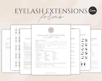 Wimpernverlängerung Consent Forms (Canva Template)