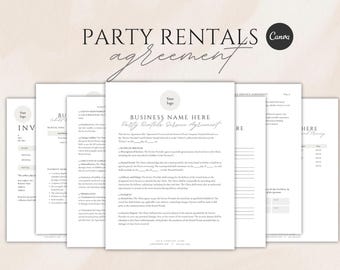 Party Mietvertrag (Canva Template)