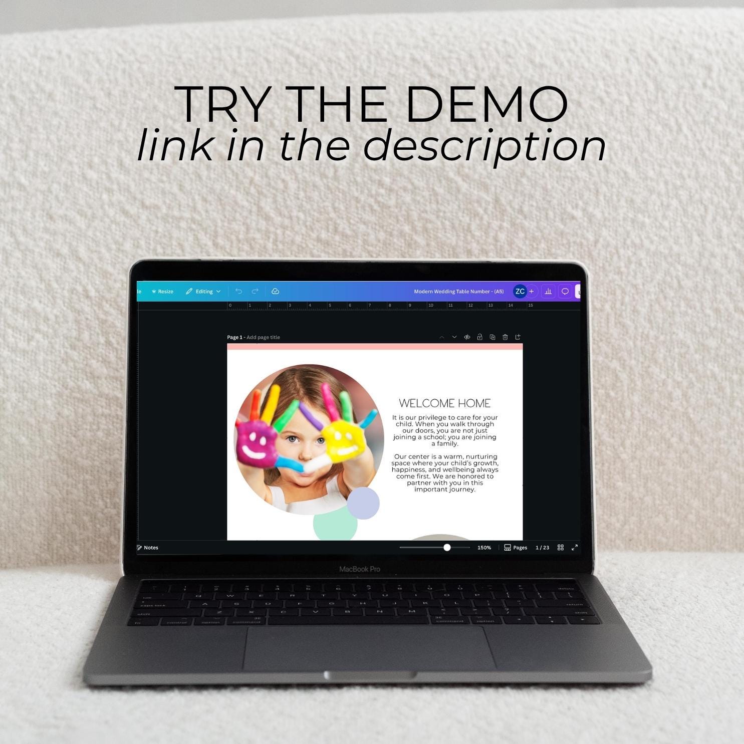 Editable Daycare Parent Handbook Template, Childcare Policy and