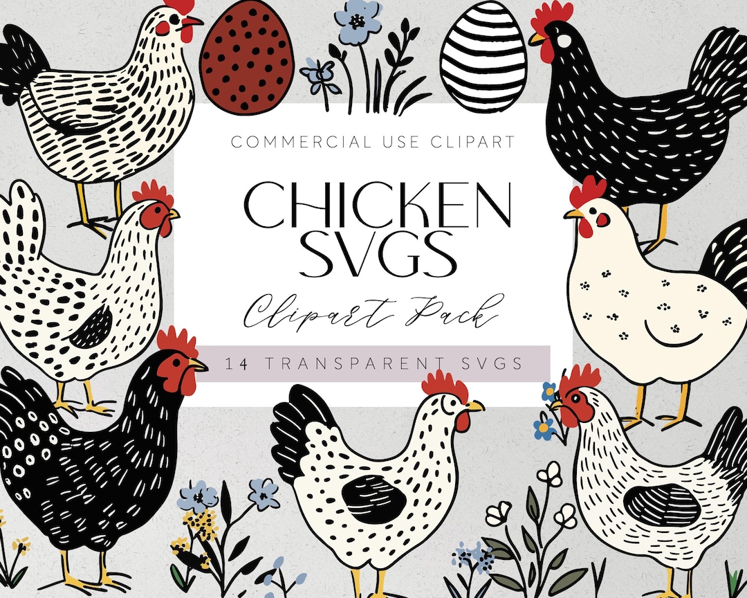 Chicken SVG Egg Floral Hen Plotter File Farm Animals Cricut Vinyl Laser Cut  Barnyard Clipart Rooster Silhouette Line Art Chick - Etsy, image size:1080x864