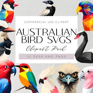 Australian Native Bird SVG Aussie Native Birds PNG Australian Birds Cricut Art Aussie Bird Laser Cut Kookaburra Art