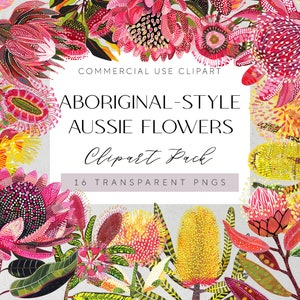アボリジニ オーストラリア原産の花 クリップアート 花 透明 PNG オーストラリア植物 クリップアート 花のドット絵 結婚式 原産の花