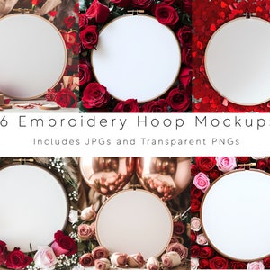 Valentines borduurwerk hoepel mockup Cross Stitch Mock borduur mockup Rose Stitch mockup Cross Stitch mockup naaldpunt mockup liefde mockup