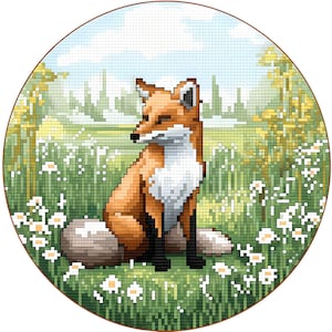 Fox Cross Stitch Pattern PDF Instant Download | Animal Cross Stitch | Fox Cross Stitch Counted Chart