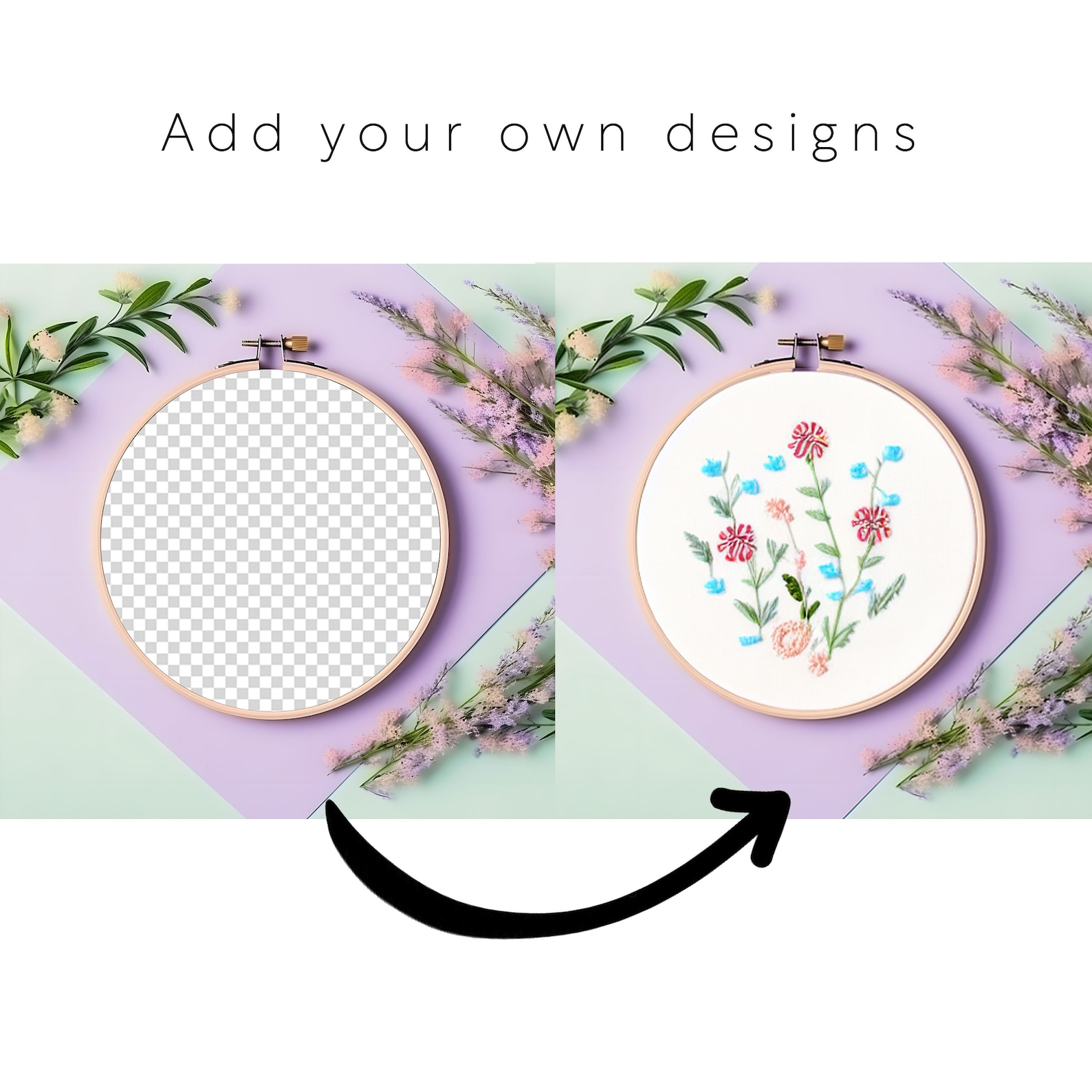 Embroidery Hoop Mockup Cross Stitch Mock Embroider Mockup Stitch Mockup