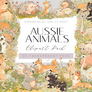 Australische Ureinwohner Tiere Pastell Clipart Aussie Känguru Illustrationen Aquarell australischer Koala Art Floral Aussie Wombat Scrapbooking