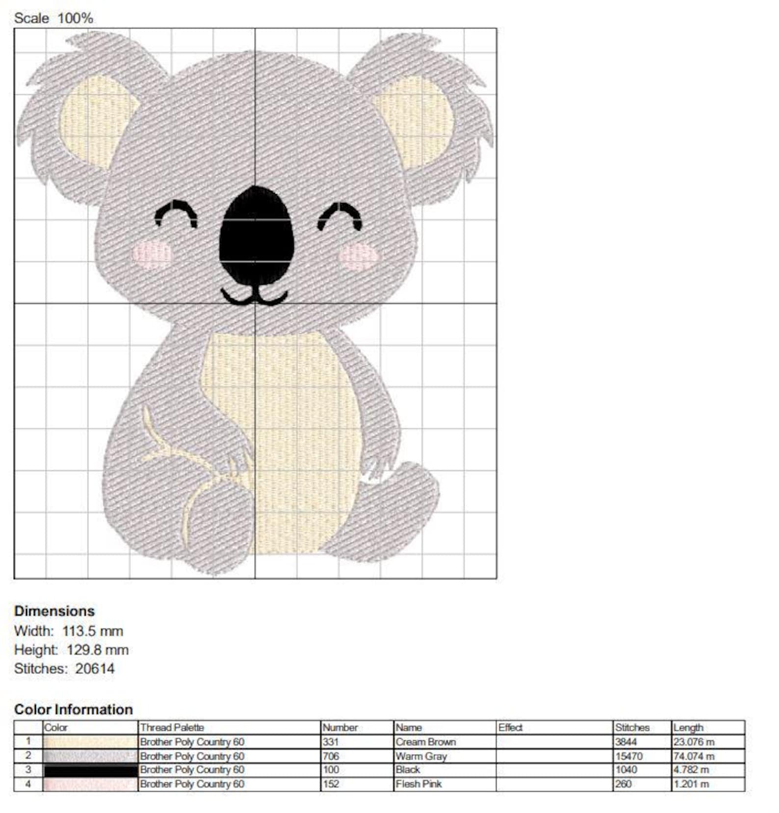Cute Koala Machine Embroidery Designs Baby Embroidery Designs Native ...
