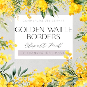 Australian Native Floral Border Australian Flowers Wattle Borders Templates Aussie Flora Border Aquarelle Floral Tropical Wedding Flowers