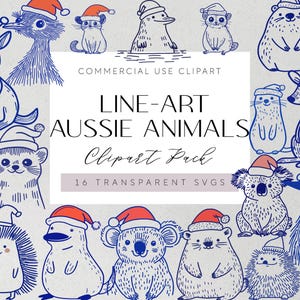 Australische Ureinwohner Tiere SVG Xmas Aussie Känguru Plotterdatei Aussie Koala Wombat Cricut Silhouette Vinyl Laser Cut Native Clipart