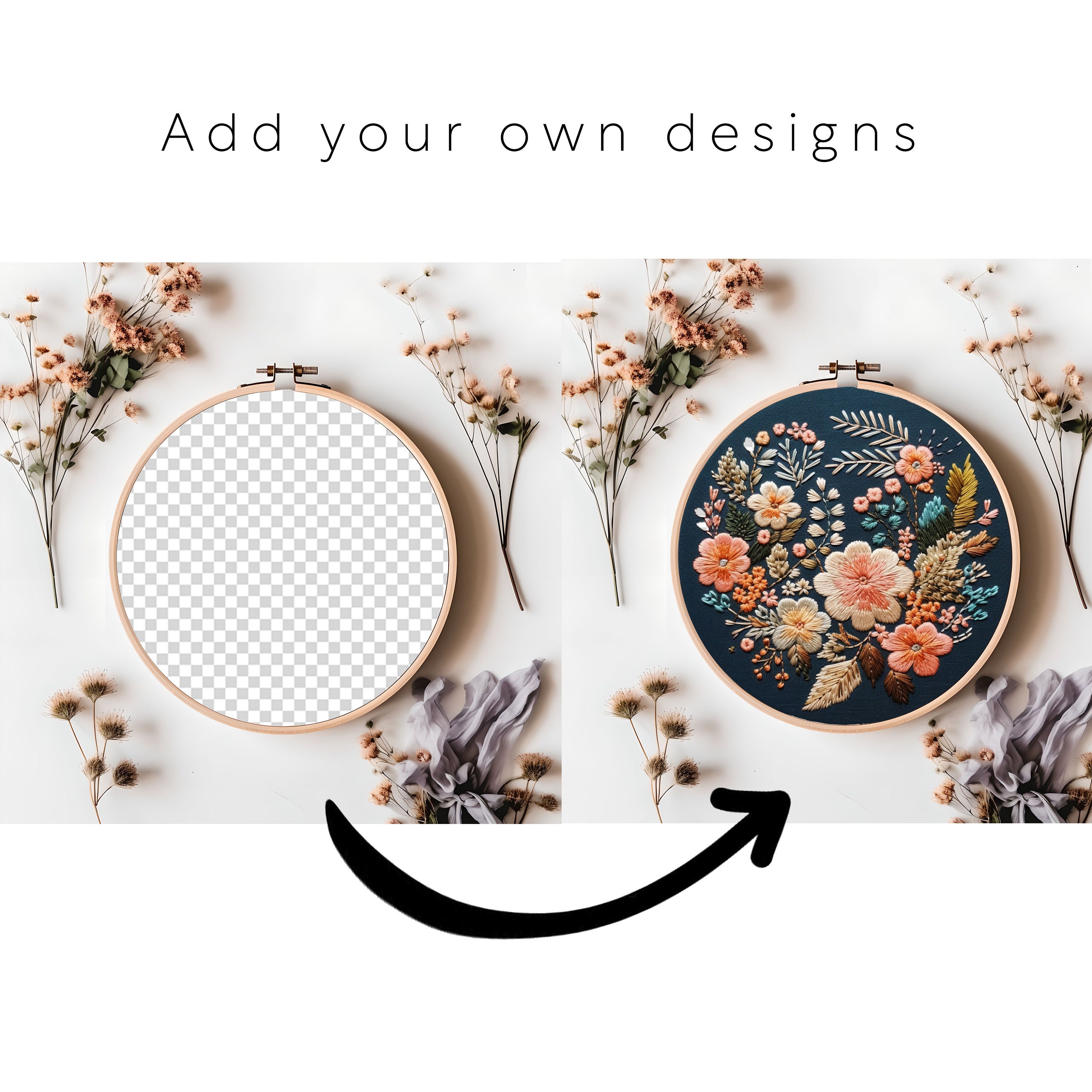 Embroidery Hoop Mockup Cross Stitch Mock Embroider Mockup Stitch Mockup