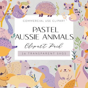 Australische Ureinwohner Tiere Pastell SVG Aussie Känguru Plotterdatei svg Koala Wombat Cricut Silhouette Vinyl Laser Cut Native Clipart