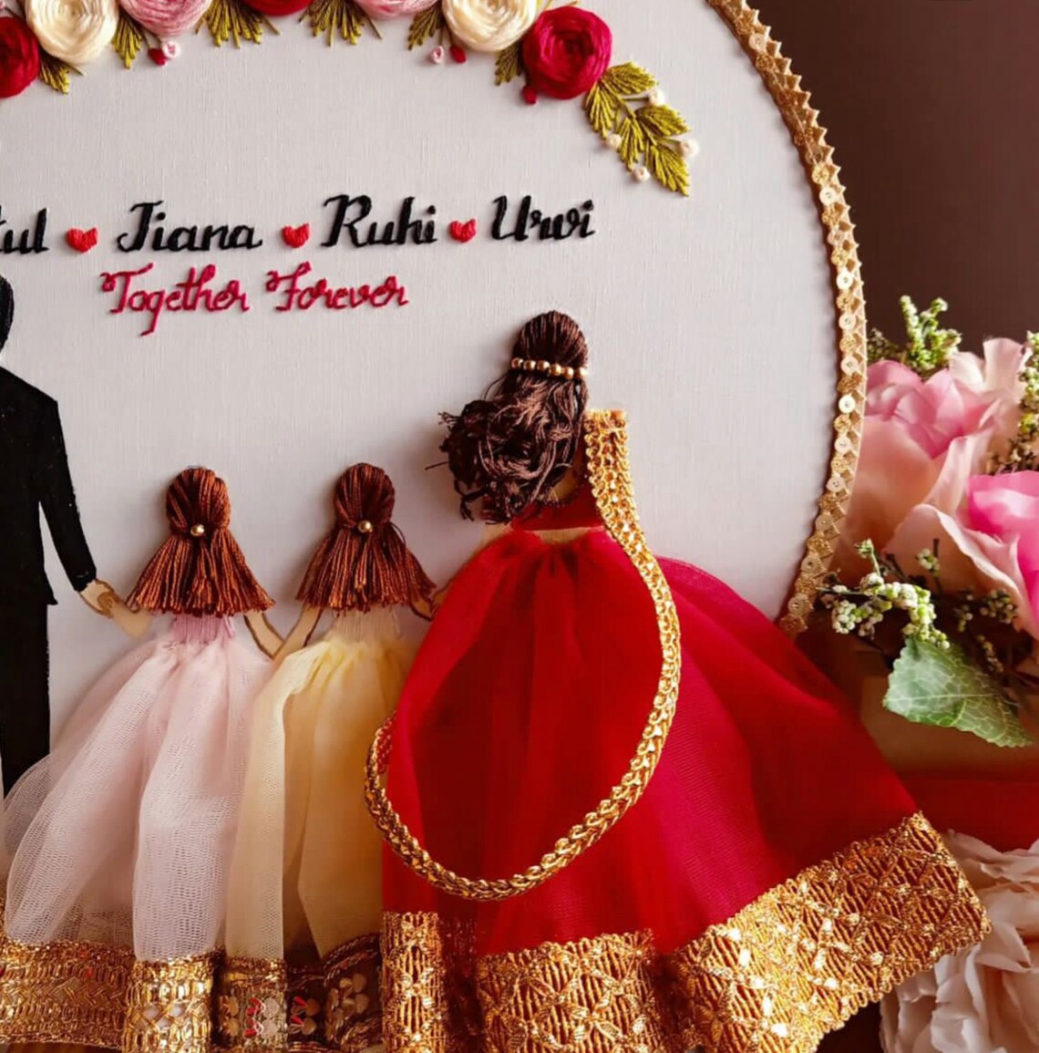 Handmade Customize Family Embroidery Hoop for Gift Hanging, Family ...