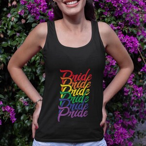 Rainbow Pride-tanktop, LGBT Pride-shirt, LGBTQ Rainbow Muscle-T-shirt, Women&#39;s Pride Rainbow-tanktop, vloeiende Gay Pride-tanktop, Rainbow Pride-kleding