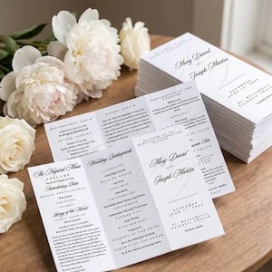 Classic Catholic Wedding Program Template