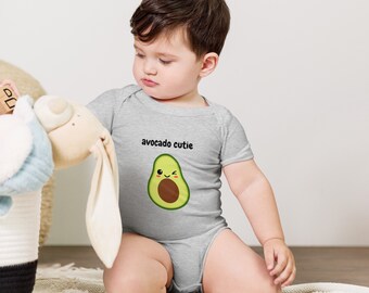 Onesie Baby Short Sleeve One Piece, Unisex Onesie, Avocado Cutie