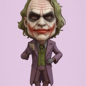 3D Joker Model STL File – Chibi Joker Figure – 3D Printable Digital Product