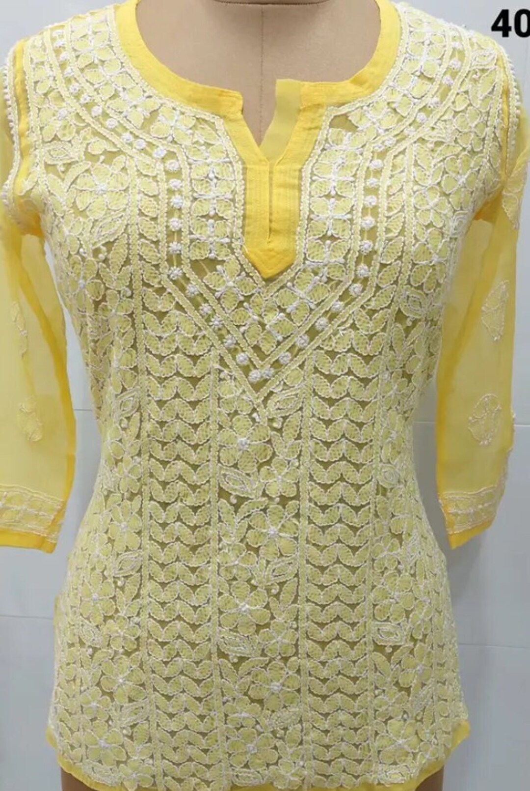 Handmade Chikankari Short Top For Women Etsy handmade-chikankari-short-top-for-women-etsy