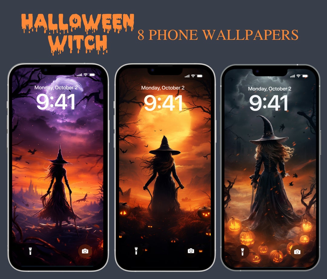 Halloween Witch Phone Wallpapers Collection, Spooky Witch Screensaver