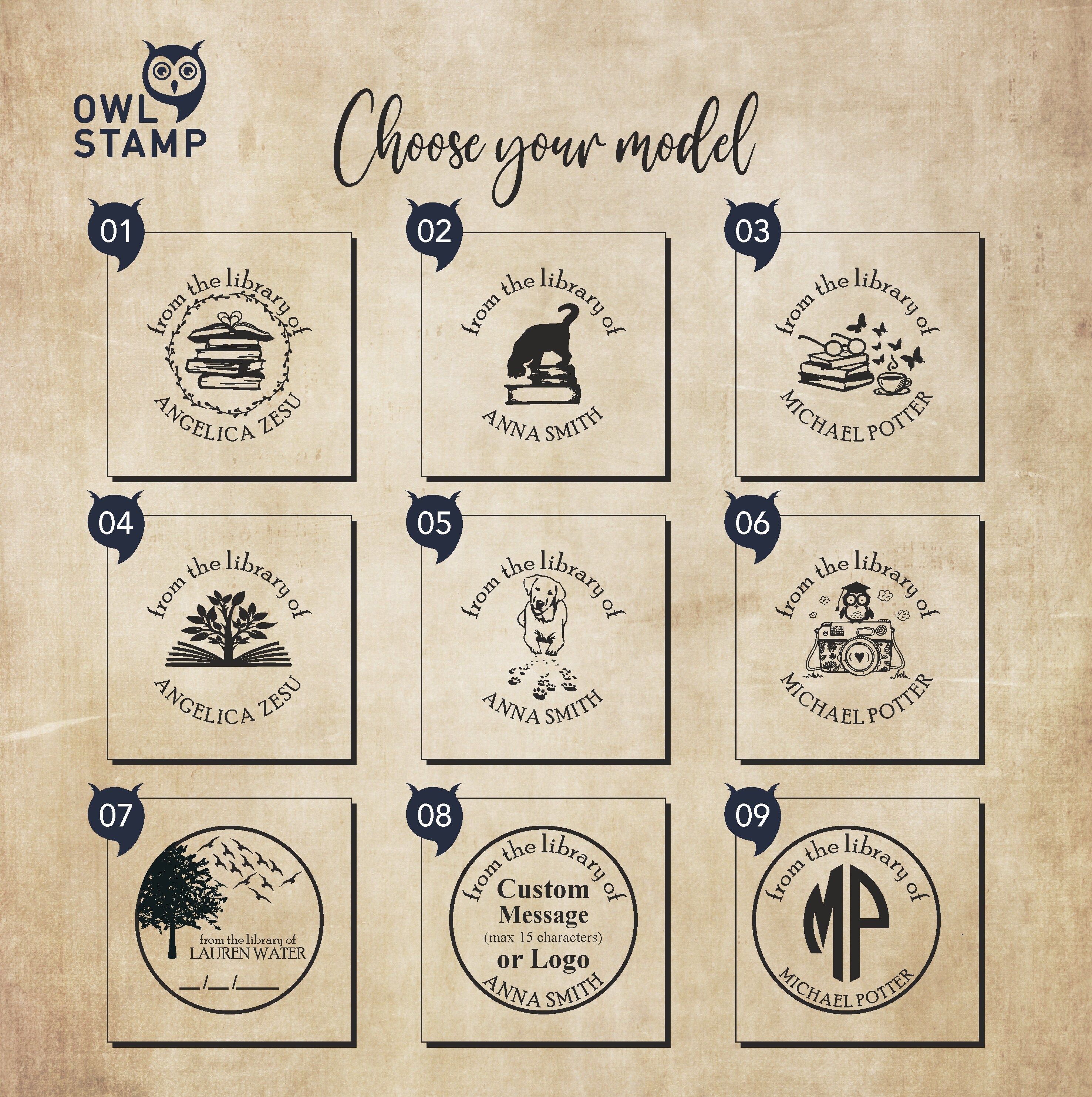 From the Library of Stamp BOOK Stamp, Custom Library Stamp, Library of Stamp, This Book Belongs