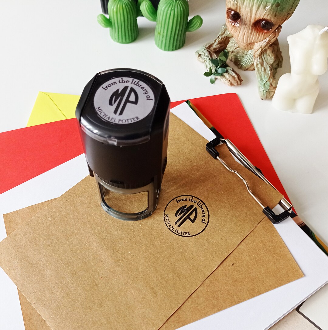 Custom Library Stamp,stamp Your Books Personalize Your Library Decorate