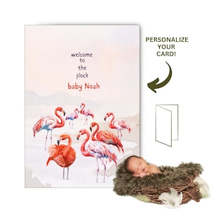 Willkommen in der Herde Neues Baby oder Adoption druckbare Karte, Glückwünsche personalisieren Baby Geschenk, Neugeborenen Ankunft, Taufe, Willkommen in der Familie