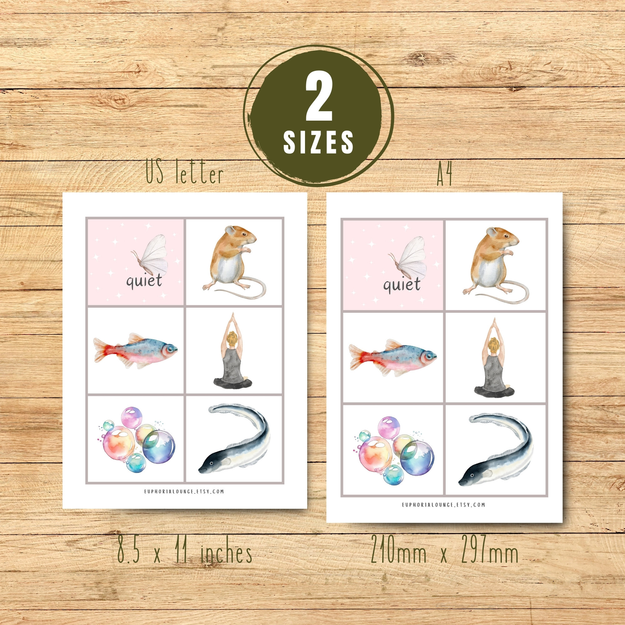 Opposites Sorting Printable Flashcards, Child Development Game