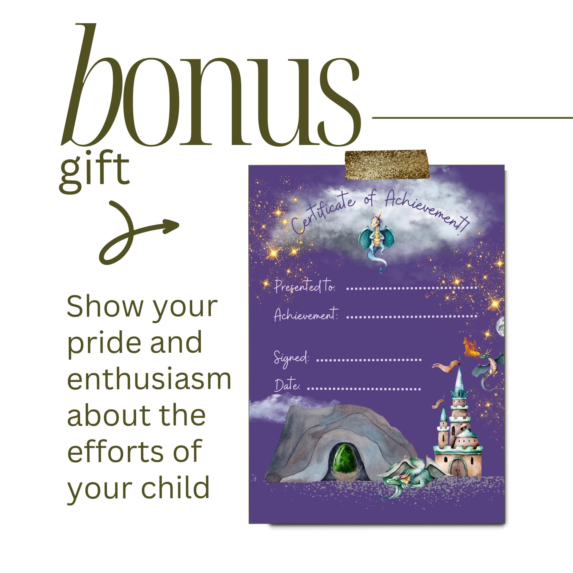 Dragon Reward Chart for Kids, Printable Behavior Tasks Chore Goal Sheet ...