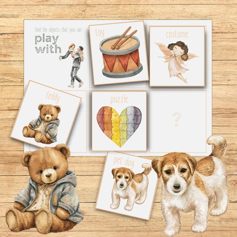 Object Function Picture Sorting Flashcards, Printable PreK Homeschool Montessori Speech Therapy Game, Categorizing Objects Based On Function image 6