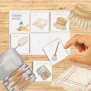 Object Function Picture Sorting Flashcards, Printable PreK Homeschool Montessori Speech Therapy Game, Categorizing Objects Based On Function image 7