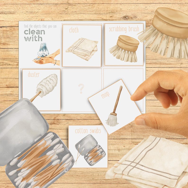 Object Function Picture Sorting Flashcards, Printable PreK Homeschool Montessori Speech Therapy Game, Categorizing Objects Based On Function image 7