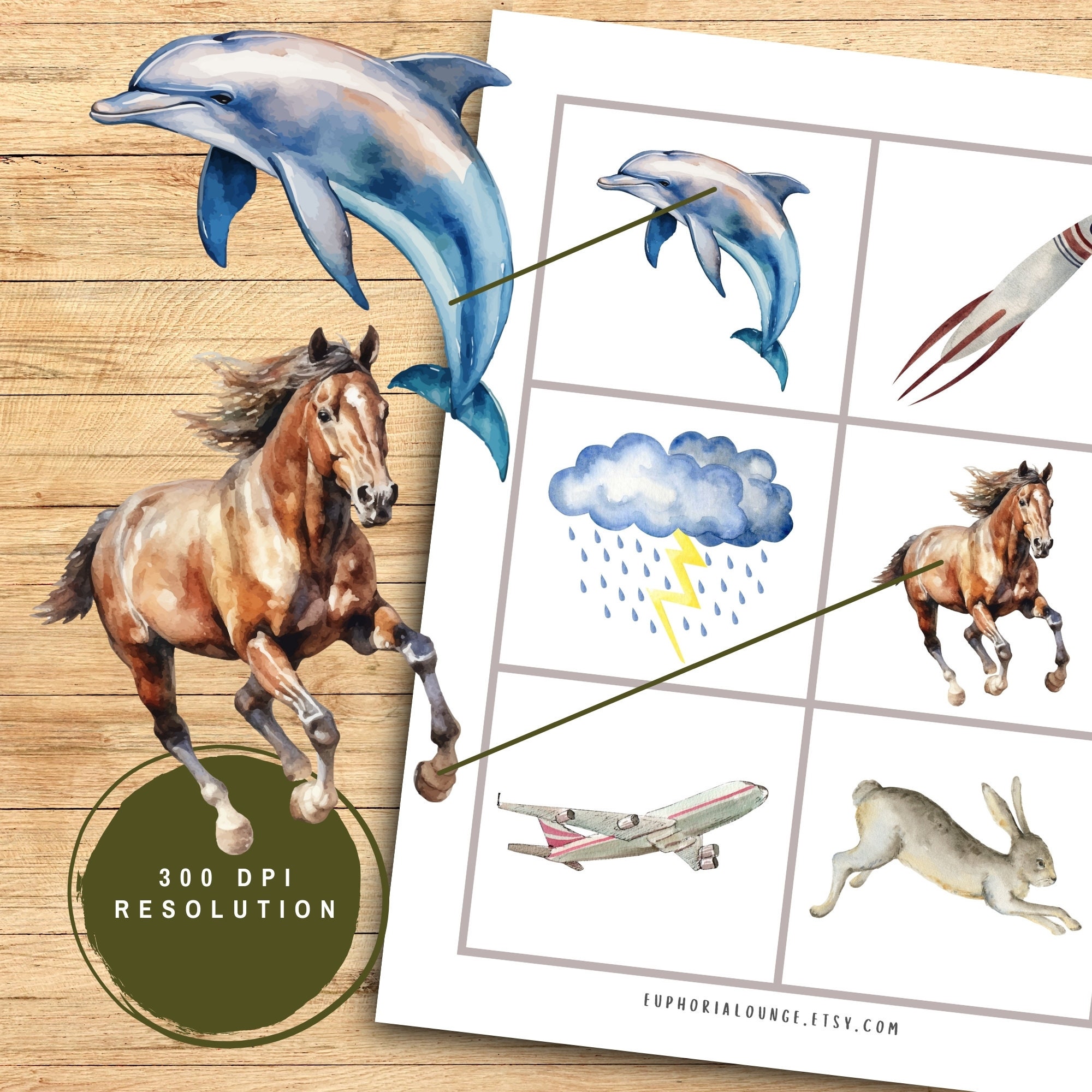 Opposites Sorting Printable Flashcards, Child Development Game