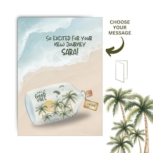 Carte imprimable Good Vibes New Chapter, carte Tous les meilleurs examens, téléchargement porte-bonheur pour collègue, nouvel emploi, carte de départ en retraite pour collègue