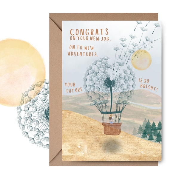 Congratulations New Job Printable Card, New Adventures, New Chapter Good Luck, New Job Coworker Good Luck Download, Card For Colleague