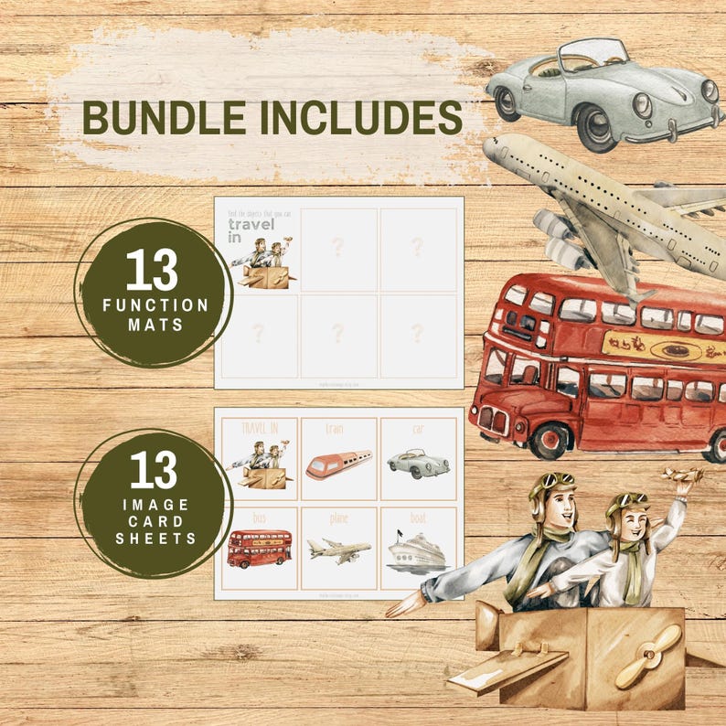 Object Function Picture Sorting Flashcards, Printable PreK Homeschool Montessori Speech Therapy Game, Categorizing Objects Based On Function image 2