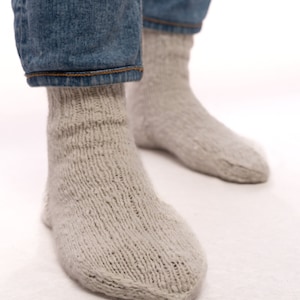 HANDMADE ANGORA cream socks