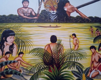 River of Life, The Amazon. 36x48 Original Acrylic on Canvas, 30x22 Giclee Print on Canvas