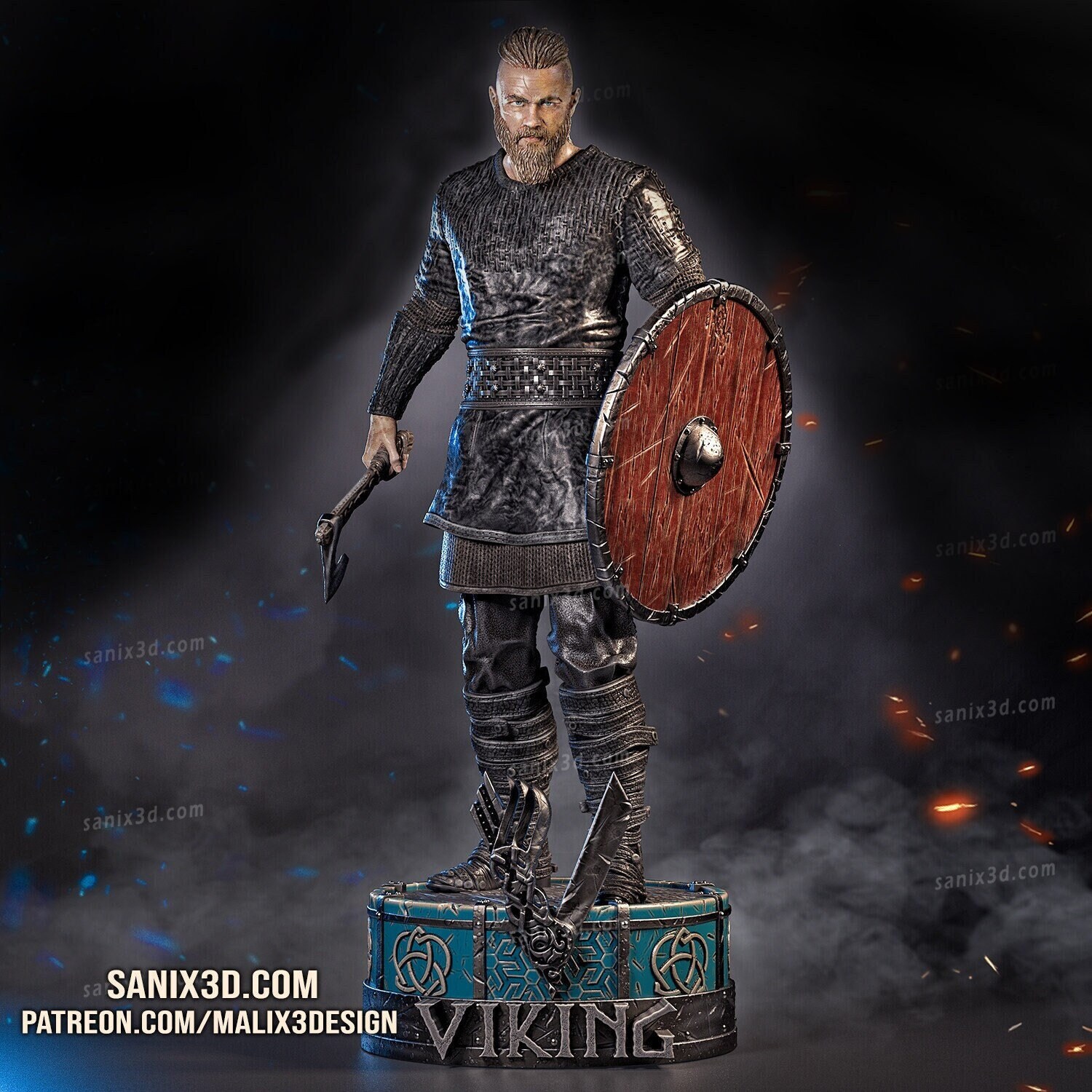 Vikings (Ivar The Boneless) TV Series Figure Tabletop Display