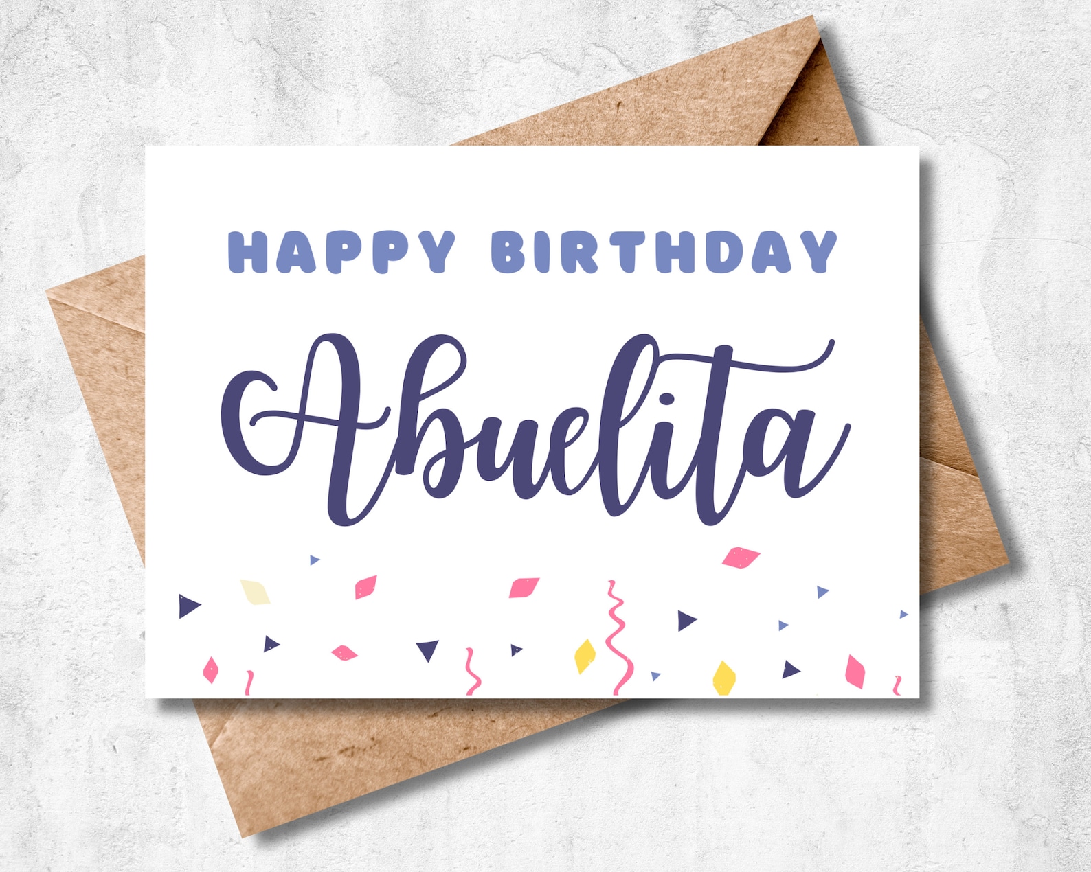 Printable Birthday Card, Happy Birthday Abuelita Card, Abuelita ...