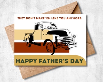 Printable Father's Day Card, Father's Day Card, Classic Car Card, Classic Car Card for Dads, Digital Father's Day Card, 5x7 Greeting Card