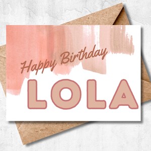 Druckbare Geburtstagskarte, alles Gute zum Geburtstag Lola Karte, Lola Geburtstagskarte, philippinische Geburtstagskarte, digitale Geburtstagskarte, 5x7 Grußkarte