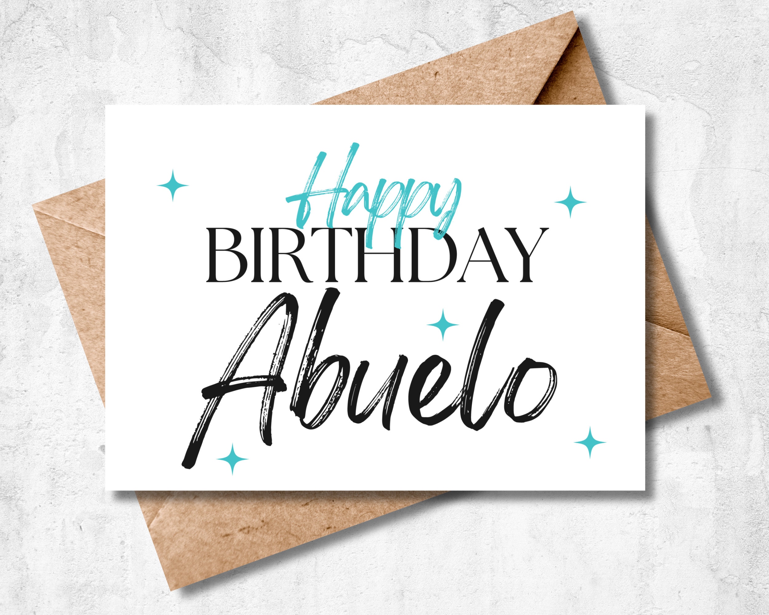 Printable Birthday Card Happy Birthday Abuelo Card Abuelo - Etsy Portugal