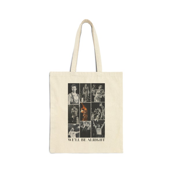 We'll be alright cute love on tour pictures 2023 fine line kiwi matilda Cotton Canvas Tote Bag purse torba torbica shopping