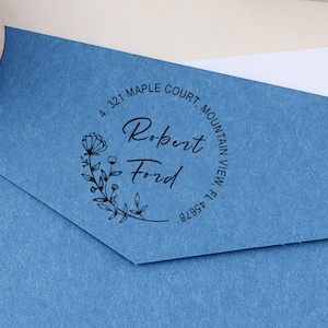 Runder Adressstempel | Absenderstempel | Selbstfarbstempel Adressen | Motivstempel | Benutzerdefinierter Adressstempel | Einweihungsgeschenk