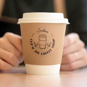 Sellos para tazas de café, sellos con logotipos personalizados para fundas de café: suministros de marca para cafeterías, sellos comerciales para tazas y bolsas de café