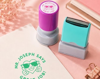 Personalisierter Lehrer Stempel, Individueller Belohnungsstempel für das Klassenzimmer, Lehrer Benotung Stempel, Lehrer Geschenk