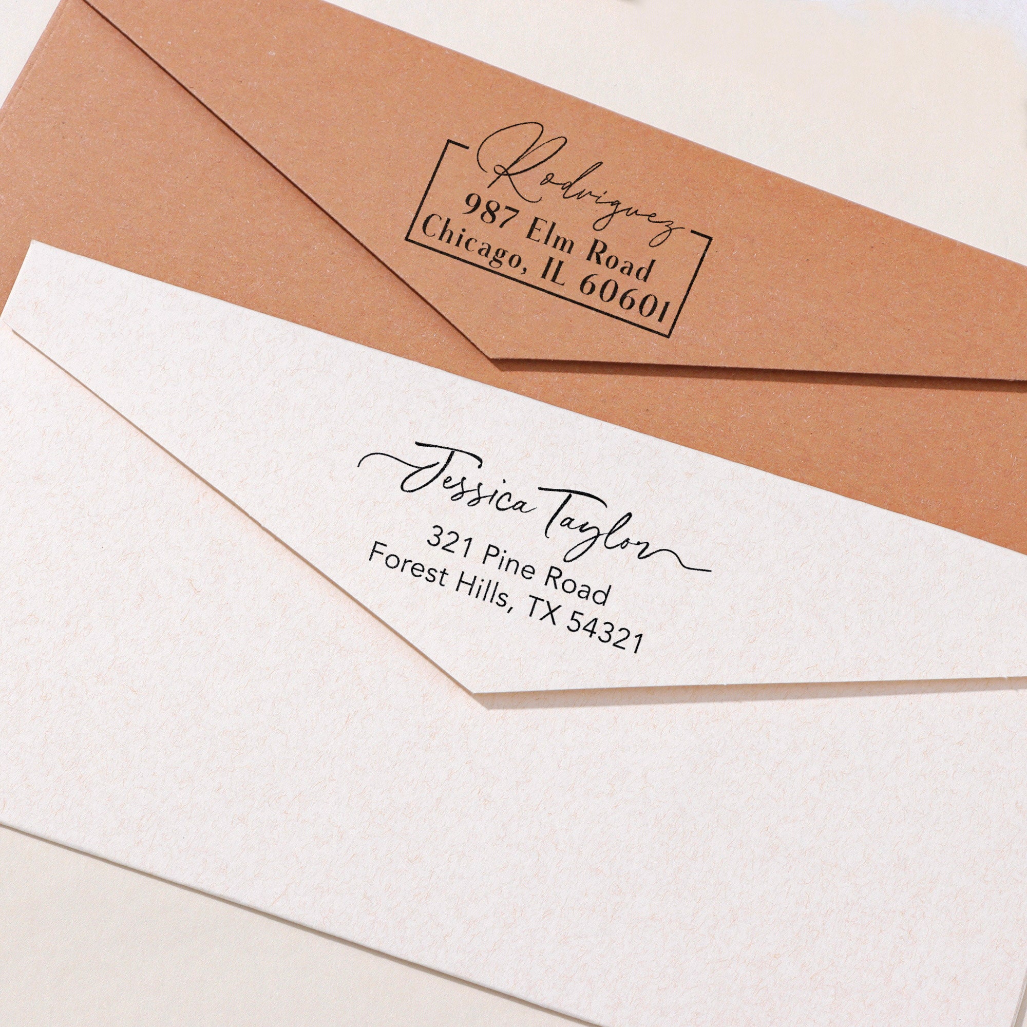 Custom Return Address Stamp, Cursive Address Stamp, Self Inking Address ...